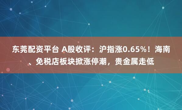 东莞配资平台 A股收评：沪指涨0.65%！海南、免税店板块掀涨停潮，贵金属走低